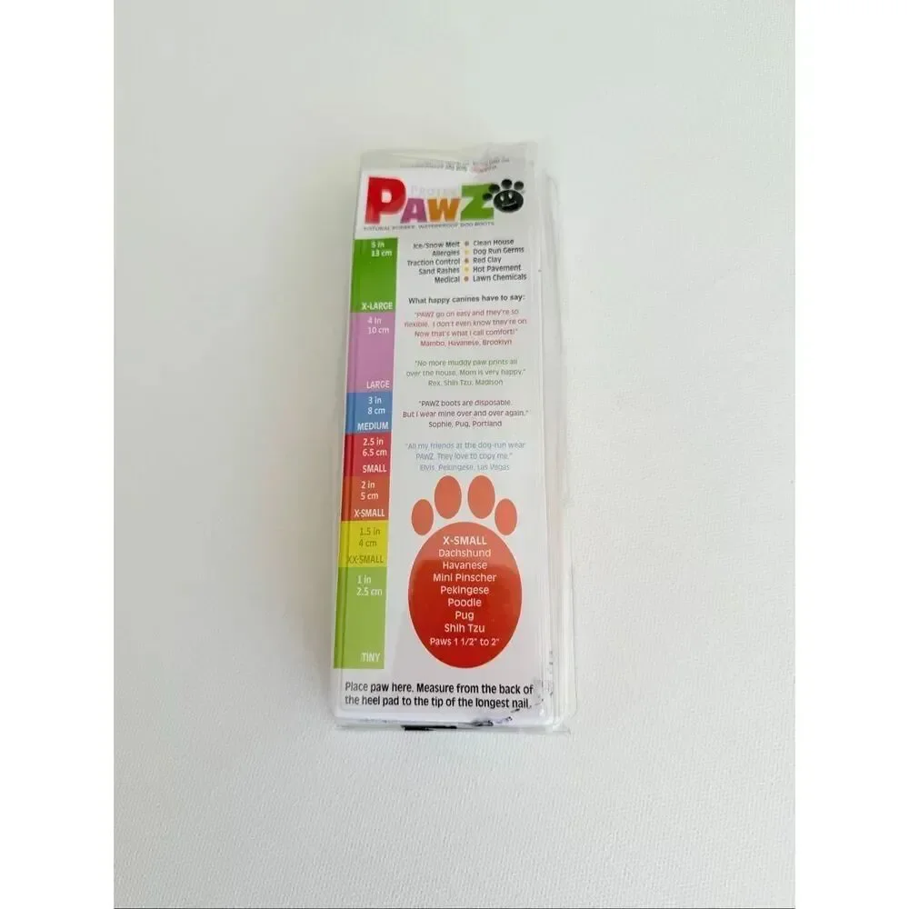 PAWZ Rubber Dog Boots, X-Small